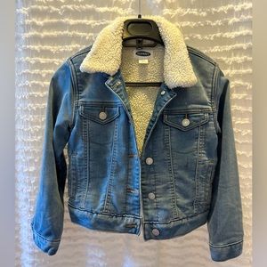 Old Navy Kids Sherpa Jean Jacket size M/8